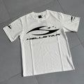 Vintage-style American T-shirt Clean White Base Angular Star Mark Print