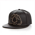 Trendy flat brimmed snapback hatsleather shade