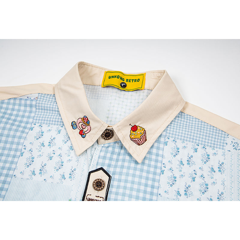 Unisex vintage T-shirt Polo shirt with a stand-up collar