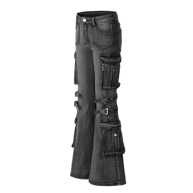 American-style streetwear harem pants Faded Gradient Retro Flared Silhouette