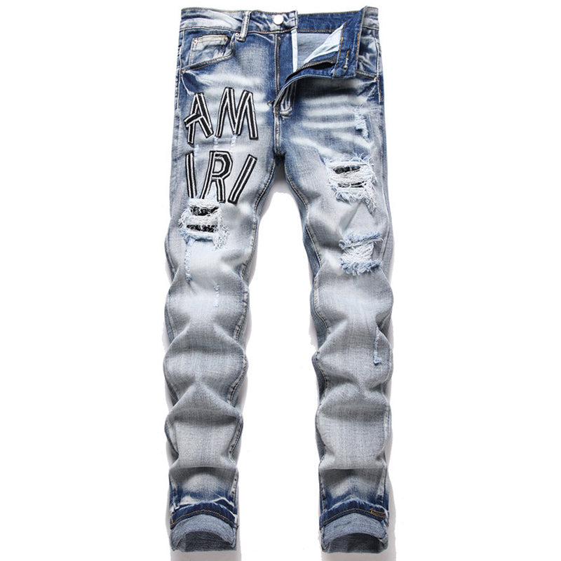 AMIRI Jeans High-quality distressed pure cotton