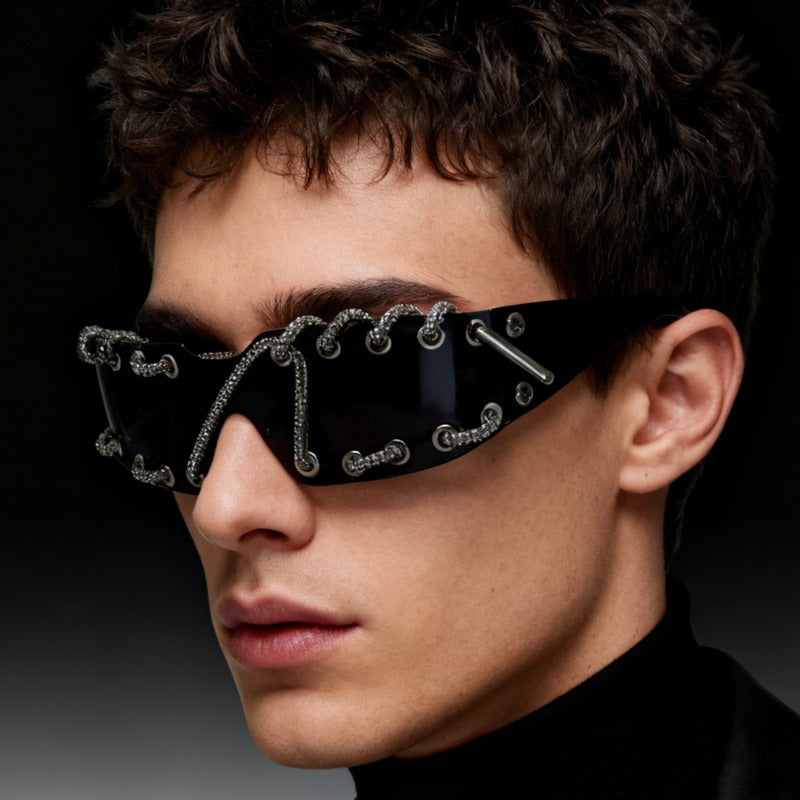 Trendy punk glasses retro