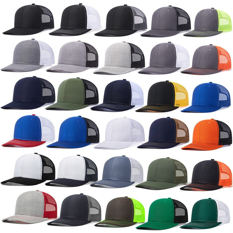 Trendy flat brimmed snapback hatssunshade net hat