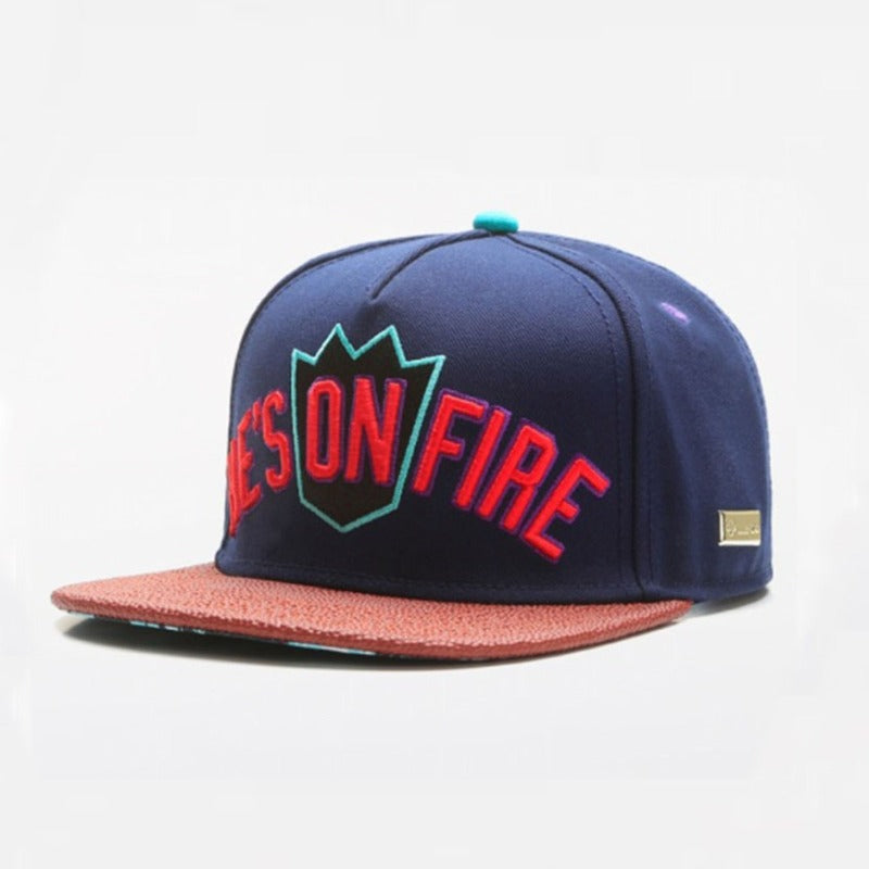 Trendy flat brimmed snapback hats