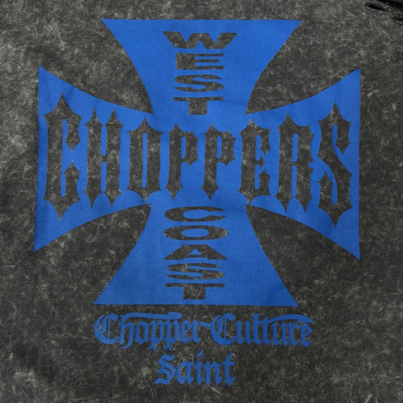 Unisex Vintage sweatshirt West Coast Biker Blue Cross Limited Edition Crewneck Sweatshirt â€?Heavyweight, Washed & Distressed Finish