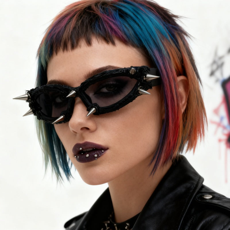 Trendy punk glasses cat eyes