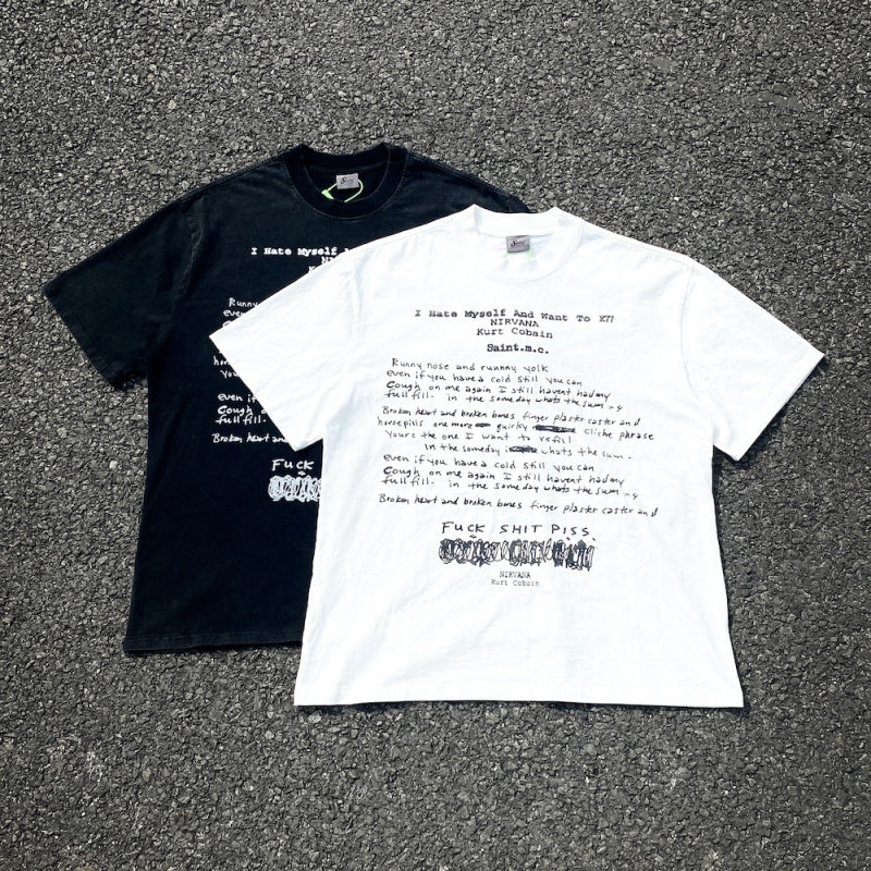 Unisex Vintage T Shirts Kurt Cobain Direct-to-Garment (DTG) Print â€?High-Street Vintage Style, Heavyweight Fabric, Distressed Washed Finish