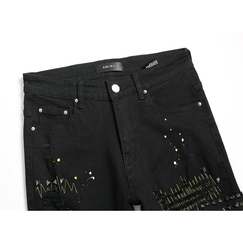 AMIRI Jeans High-quality distressed pure cotton