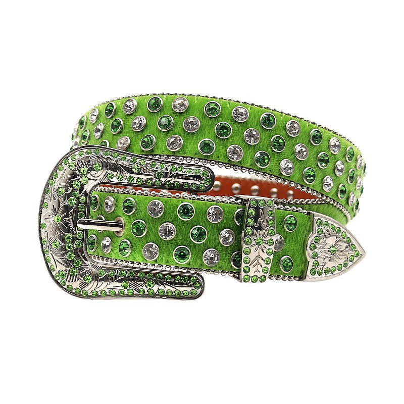 Hip-hop punk rhinestone belt y2k punkfashion