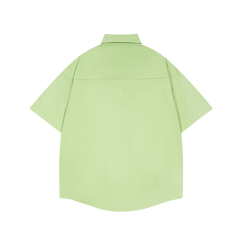 Unisex vintage T-shirt Polo shirt with a stand-up collar