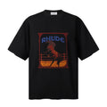 RHUDE T Shirts Distressed Cowboy Horse Artwork