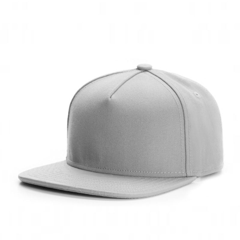 Trendy flat brimmed snapback hatsblank light plate without logo