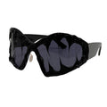 Trendy punk glasses alien shape