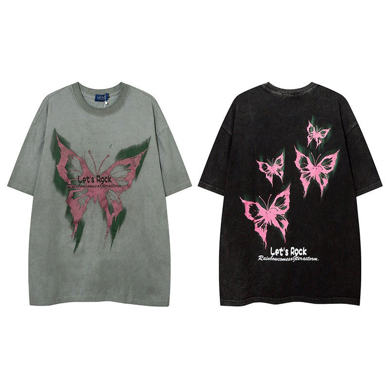 Unisex vintage T-shirts Vintage-style washed print