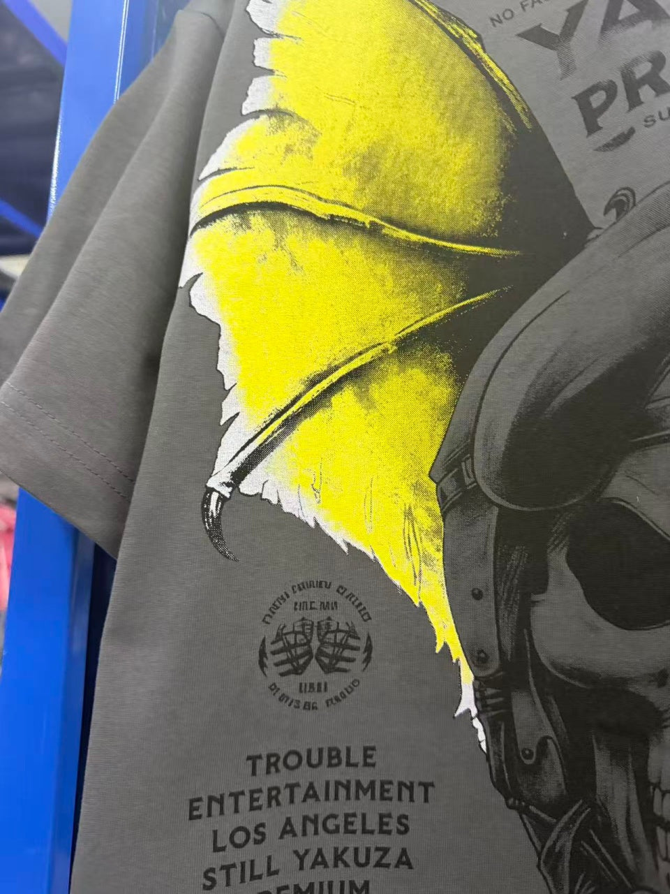 Vintage style washed summer wear T shirt Skull 260G pure cotton high-quality streetwear