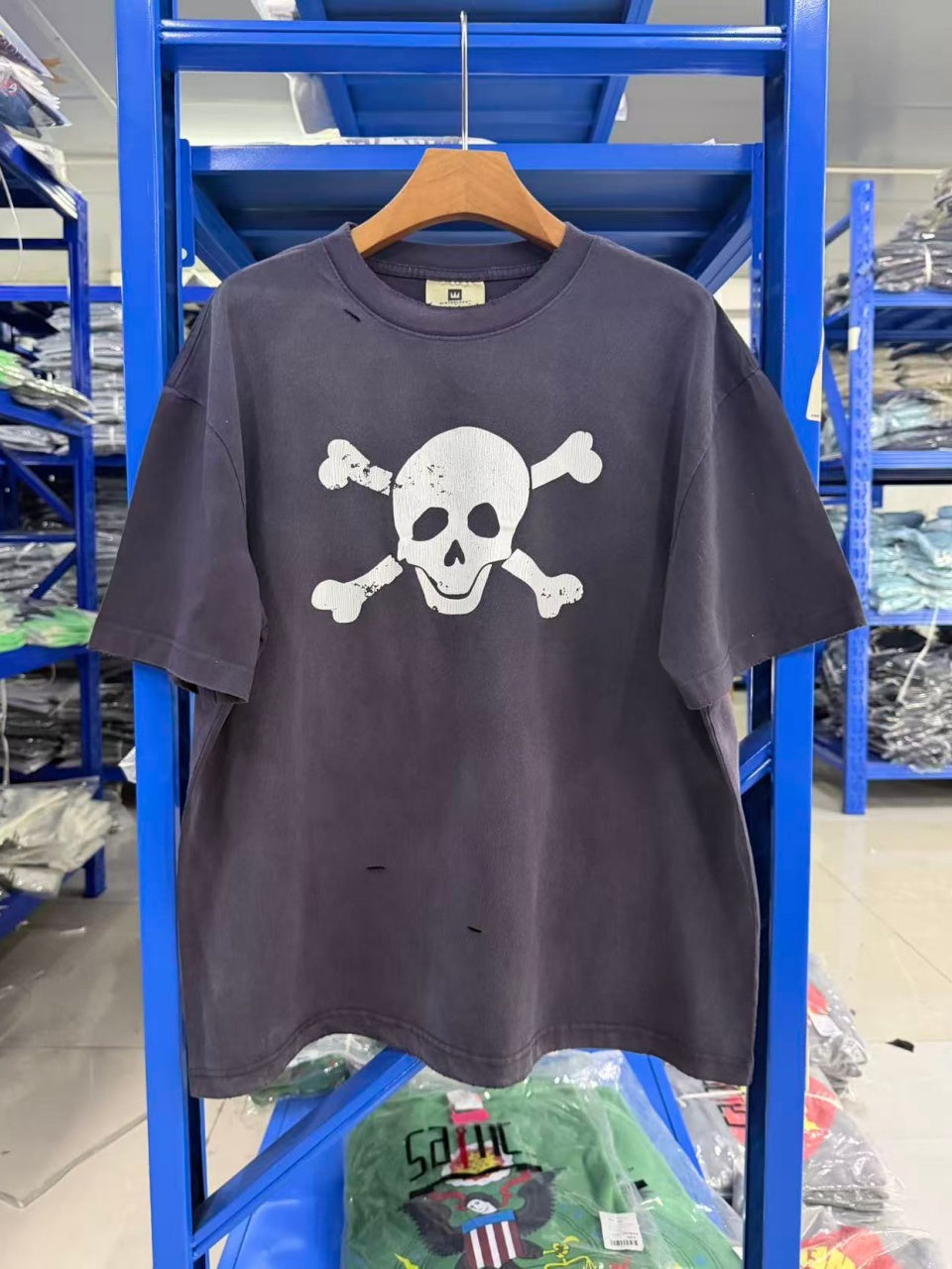 Vintage style washed summer wear T shirt 260G pure cotton high-quality streetwear