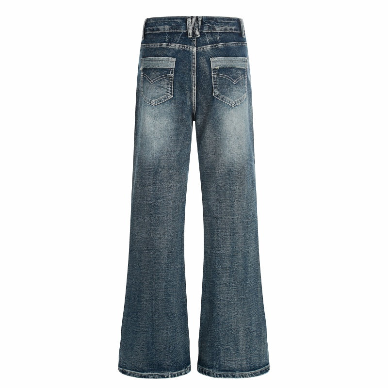 American-style streetwear harem pants Two Color Distressed Classic Outfit