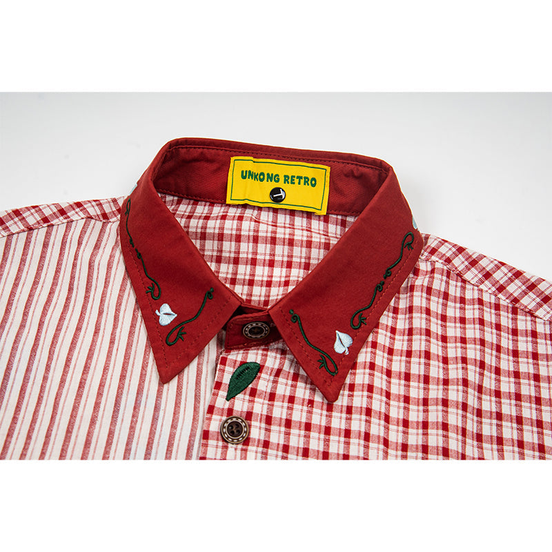 Unisex vintage T-shirt Polo shirt with a stand-up collar