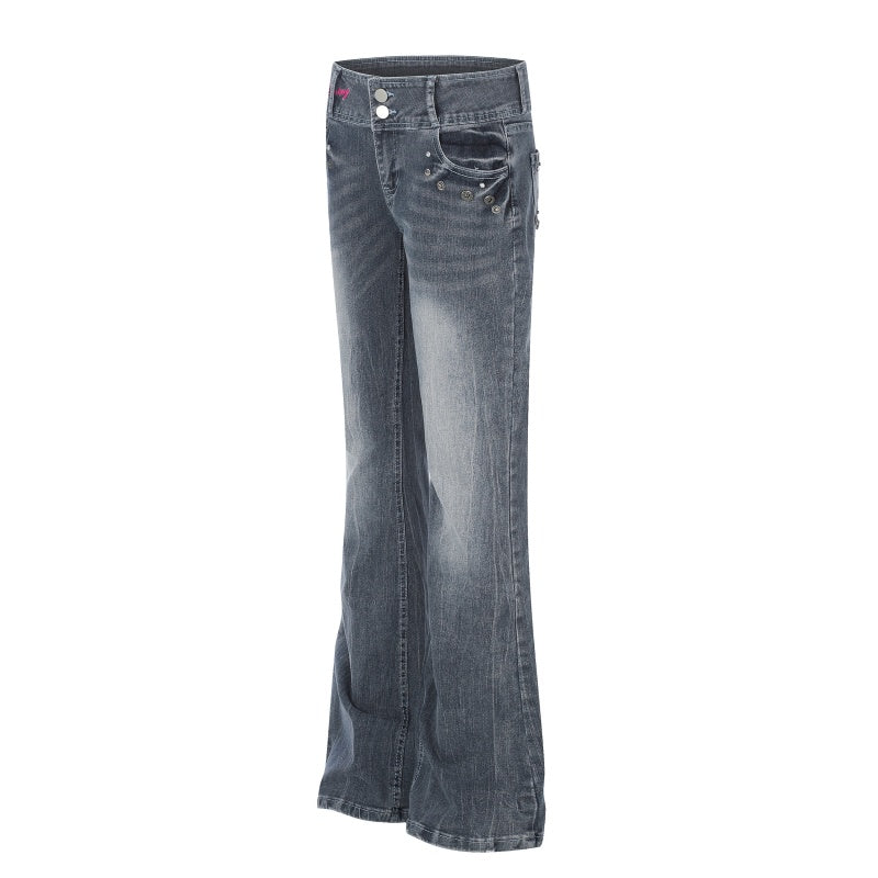 American-style streetwear harem pants Crinkle Fade Detail Vintage Distressed Weave
