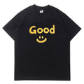 Mens T-shirt Vintage American-style Celebrity-endorsed GOOD smiley face print