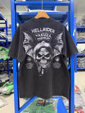 Vintage style washed summer wear T shirt Skull 260G pure cotton high-quality streetwear