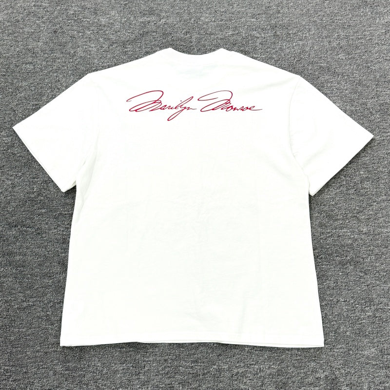 Unisex Vintage T Shirts Limited-edition Pop Art Marilyn Monroe T-shirt featuring an American West Coast street/graffiti/hip-hop aesthetic. Crafted from heavyweight fabric with a distressed wash finish and direct-to-garment white ink printing; offers