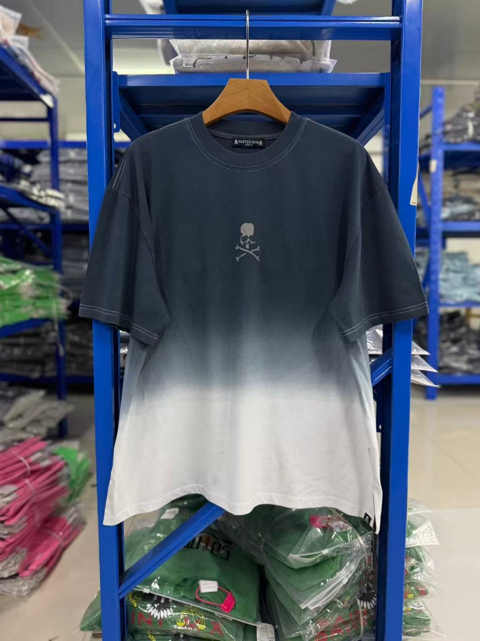 Vintage style washed summer wear T shirt Gradient color 260G pure cotton high-quality streetwear