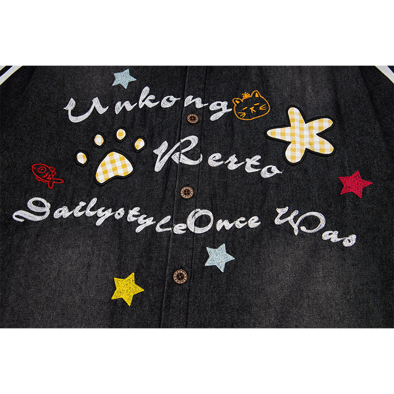 Unisex vintage T-shirt Polo shirt with a stand-up collar
