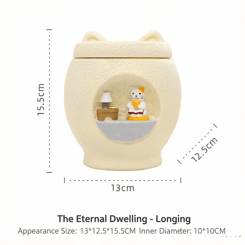 Pet Grave Marker Pet Funeral Urn Cat Dog Memorial Container Creative Pet Souvenir Pot