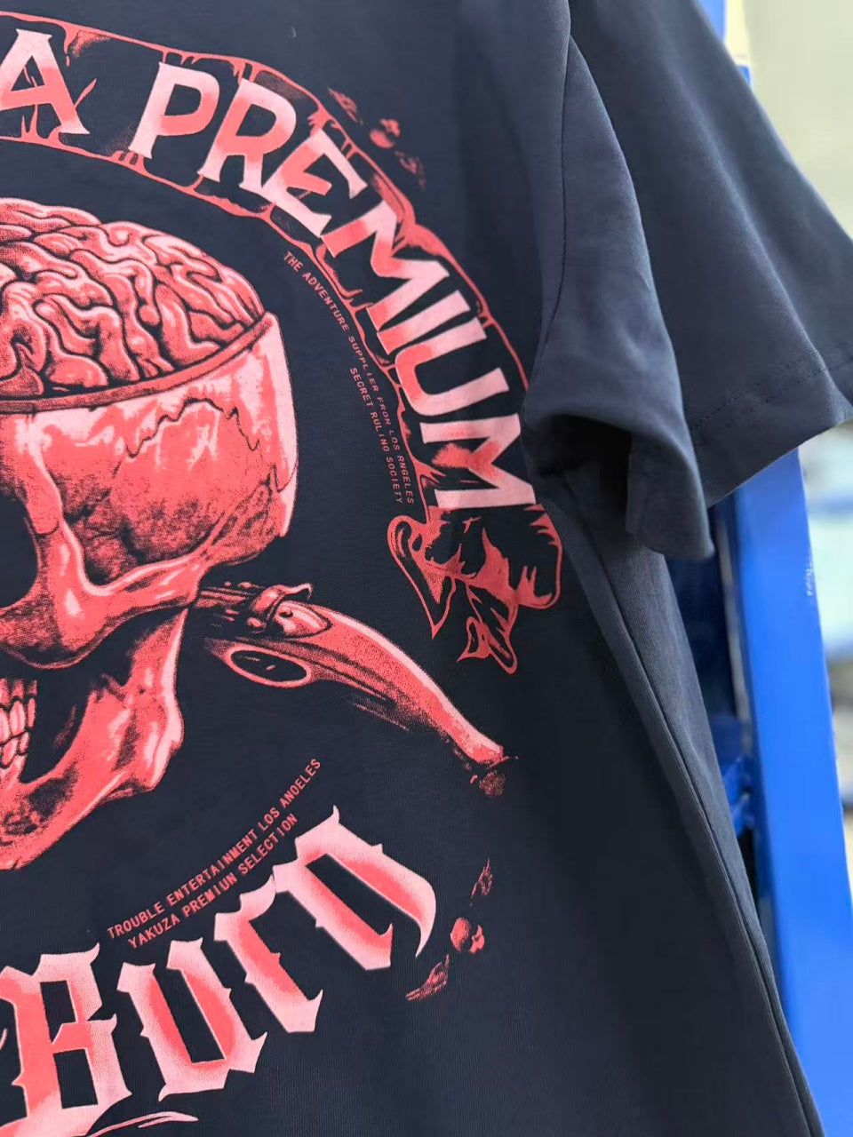 Vintage style washed summer wear T shirt Skull 260G pure cotton high-quality streetwear