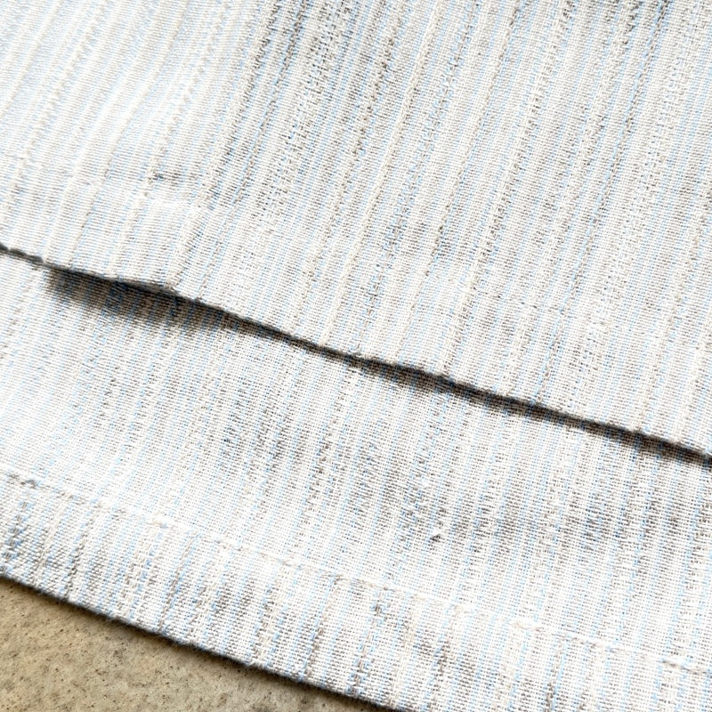 Unisex Vintage T Shirts GALLERY DEPT. 26SS American vintage-style, loose-fitting short-sleeve shirt featuring a Cuban collar and a dapper old-money aesthetic. Crafted from a custom linen-blend fabric with a vertical-stripe jacquard weave; breathabl