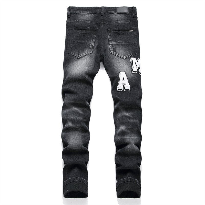 AMIRI Jeans High-quality distressed pure cotton
