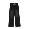 American-style streetwear harem pants Dark Wash Gradient Shadow Denim Trousers