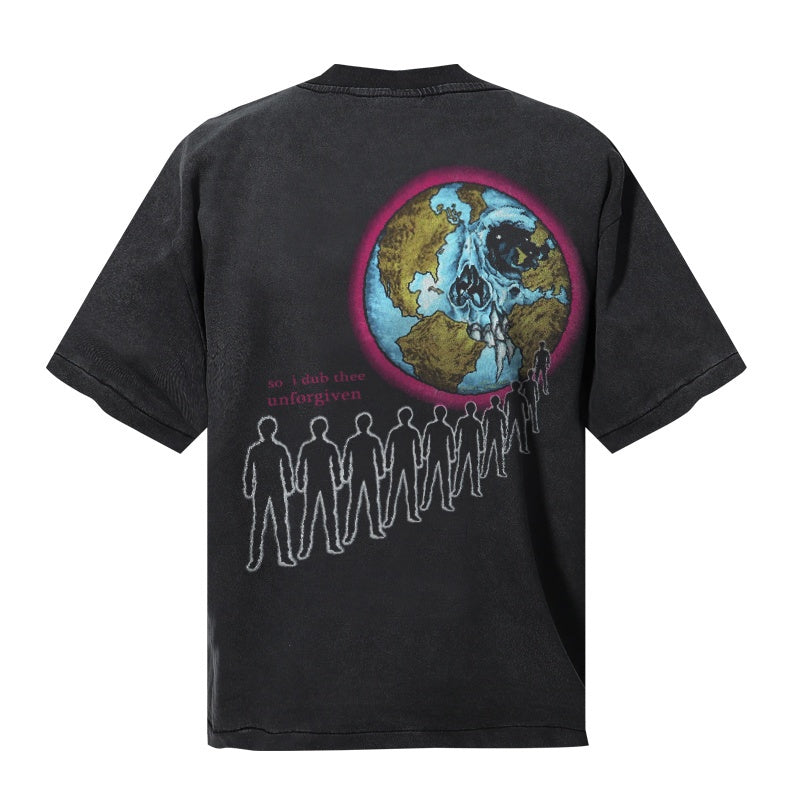 Saint Michael T Shirts Dark Devotional Vintage Monochrome Motif