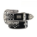 Hip-hop punk rhinestone belt horsehair y2k decoration
