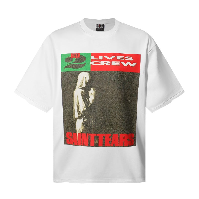 Saint Michael T Shirts 2 Lives Crew Saint Tears Vintage Photo Box Graphic