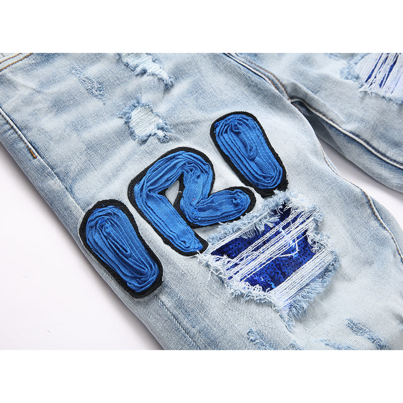 AMIRI Jeans High-quality distressed pure cotton
