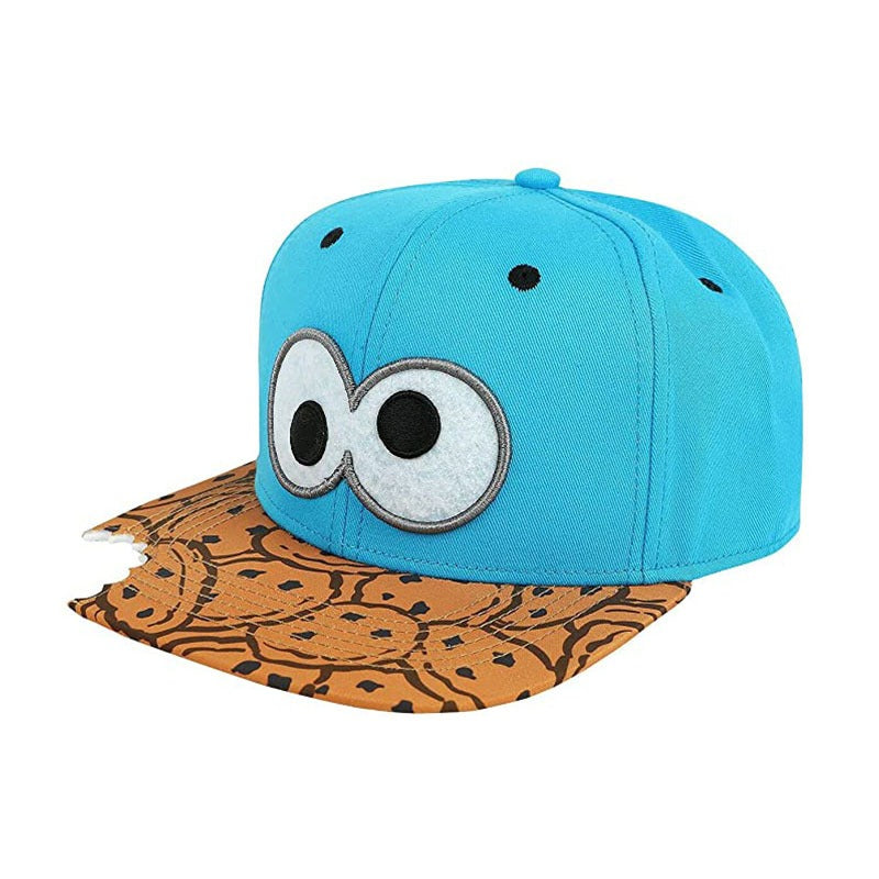 Trendy flat brimmed snapback hatsnotched gray pizza pizza
