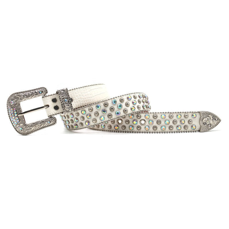 Hip-hop punk rhinestone belt punk style