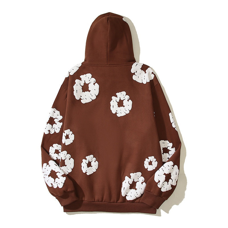 Denim Tears Hoodie Y2K All-Over Cotton Wreath Floral Puff Printed Oversized Hoodie