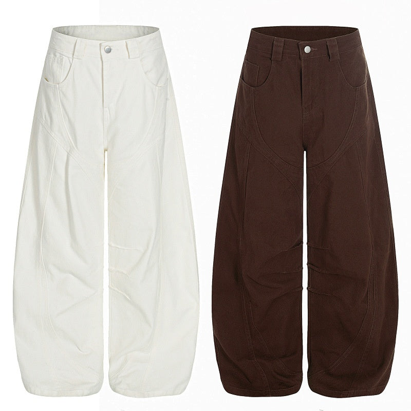 American-style streetwear harem pants Draped Loose Fit Dual Color Apparel