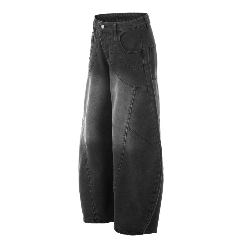 American-style streetwear harem pants Oversized Draped Shape Heavy Washed Weave