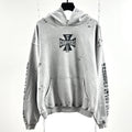 Unisex Vintage Hoodie Saint West Coast Chopper Limited Edition Washed & Distressed Hoodie â€?Featuring multi-zone handcrafted distressing and a heavyweight fabric with an enzyme-milled, faded wash finish.