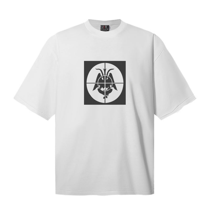 Saint Michael T Shirts Gothic Devil Symbol Shooting Reticle Square Block Simple Tee Design