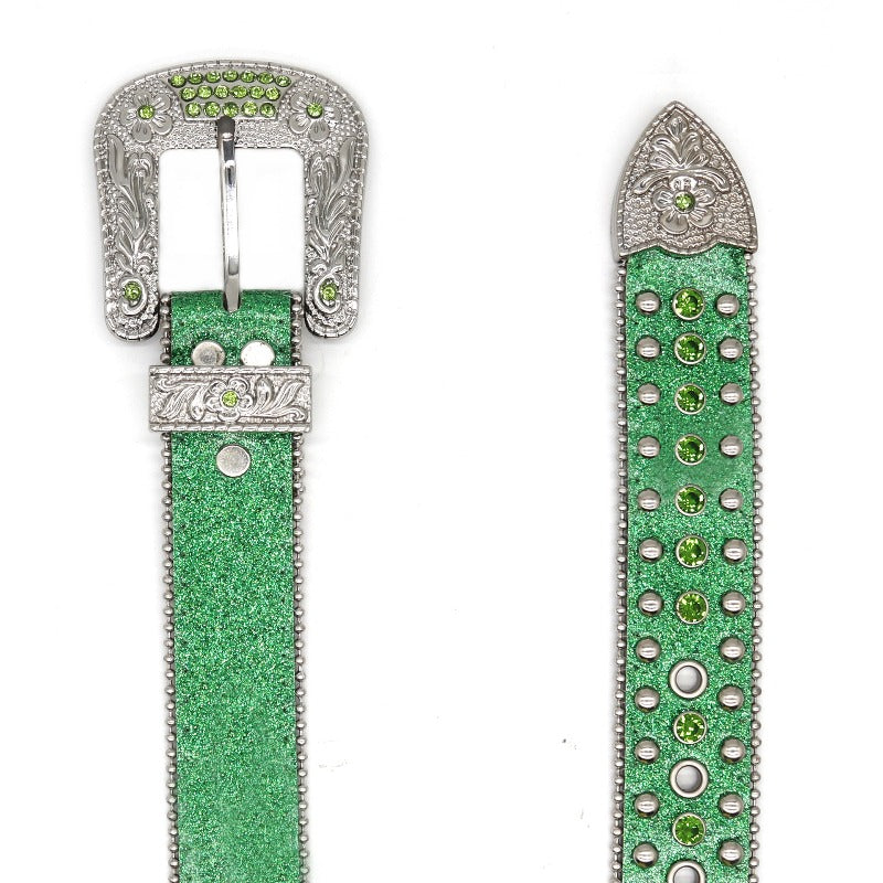 Hip-hop punk rhinestone belt cross accessories