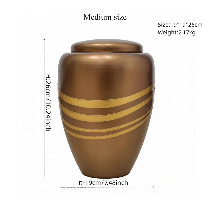 Pet Urn Creative Resin Craft Urn, Golden Thread Hairy Child Memorial Sealed Jar Pet Relatives Memorial Jar