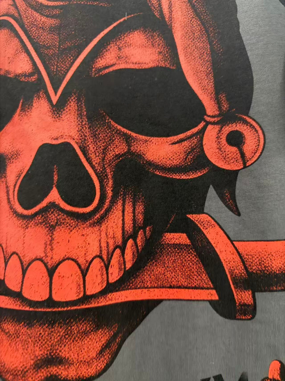 Vintage style washed summer wear T shirt Skull 260G pure cotton high-quality streetwear