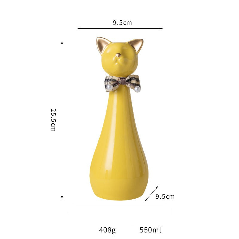 Pet Urn Ceramic Kitten Urn Commemorative Jar Pet Cat Urn Pet Cremation Jar Pet Aftercare Funeral Supplies