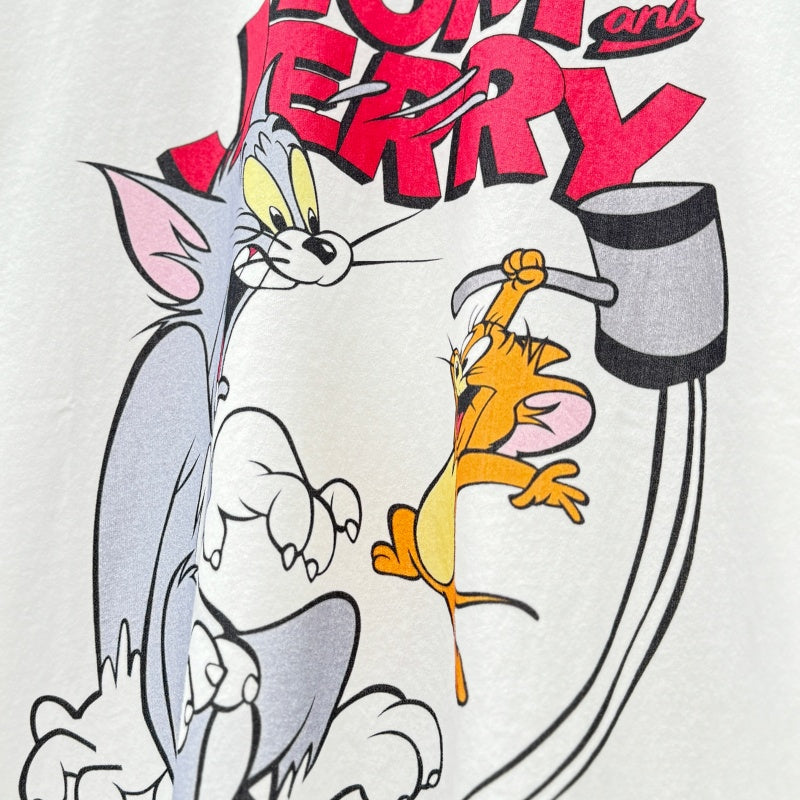 Unisex Vintage T Shirts TOM AND JERRY Limited Edition Washed & Distressed Short-Sleeve T-Shirt. Features custom heavyweight, brushed fabric with a vintage feel and high-quality direct-to-garment (white ink) printing—delivering premium texture and sty