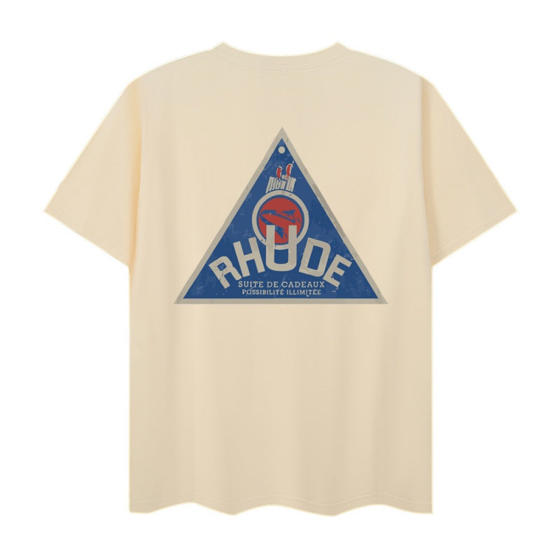 RHUDE T Shirts Vintage Pyramid Skull Graphic